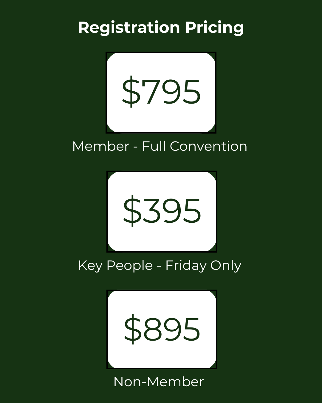 Registration Pricing CASB Annual Convention Registration Pricing