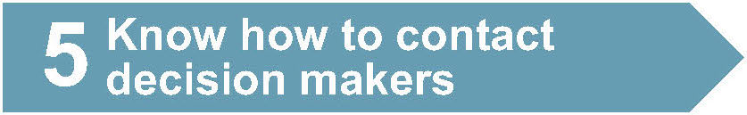 know how to contact decision makers